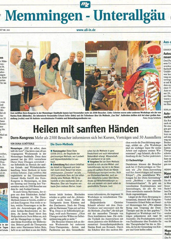 Dornkongress 2017 Gua Sha